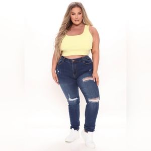 Distressed Skinny Jeans Sz 2X NWT